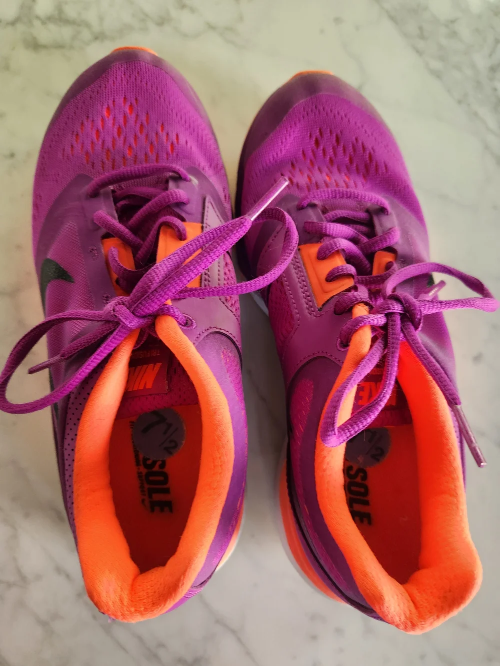 Nike Women's Purple & Orange Running Sneakers, BARELY WORN, LIKE NEW.